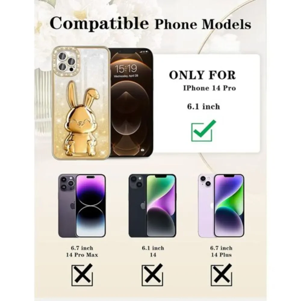 NEW Cora Logo Apple iPhone 14 Pro Gold Case‎ - (3791)